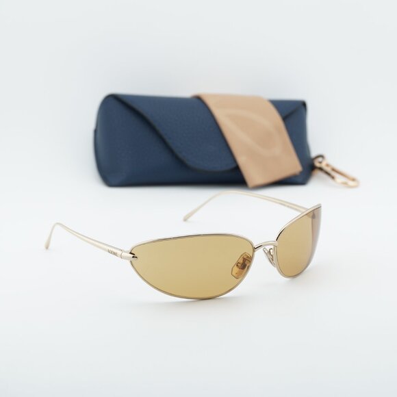 Loewe LW40164U 32E Oval Sunglasses – Shiny Gold\\Brown main image 9